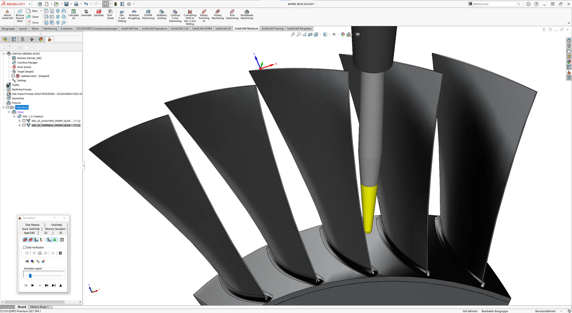 SolidCAM MultiAxis Milling